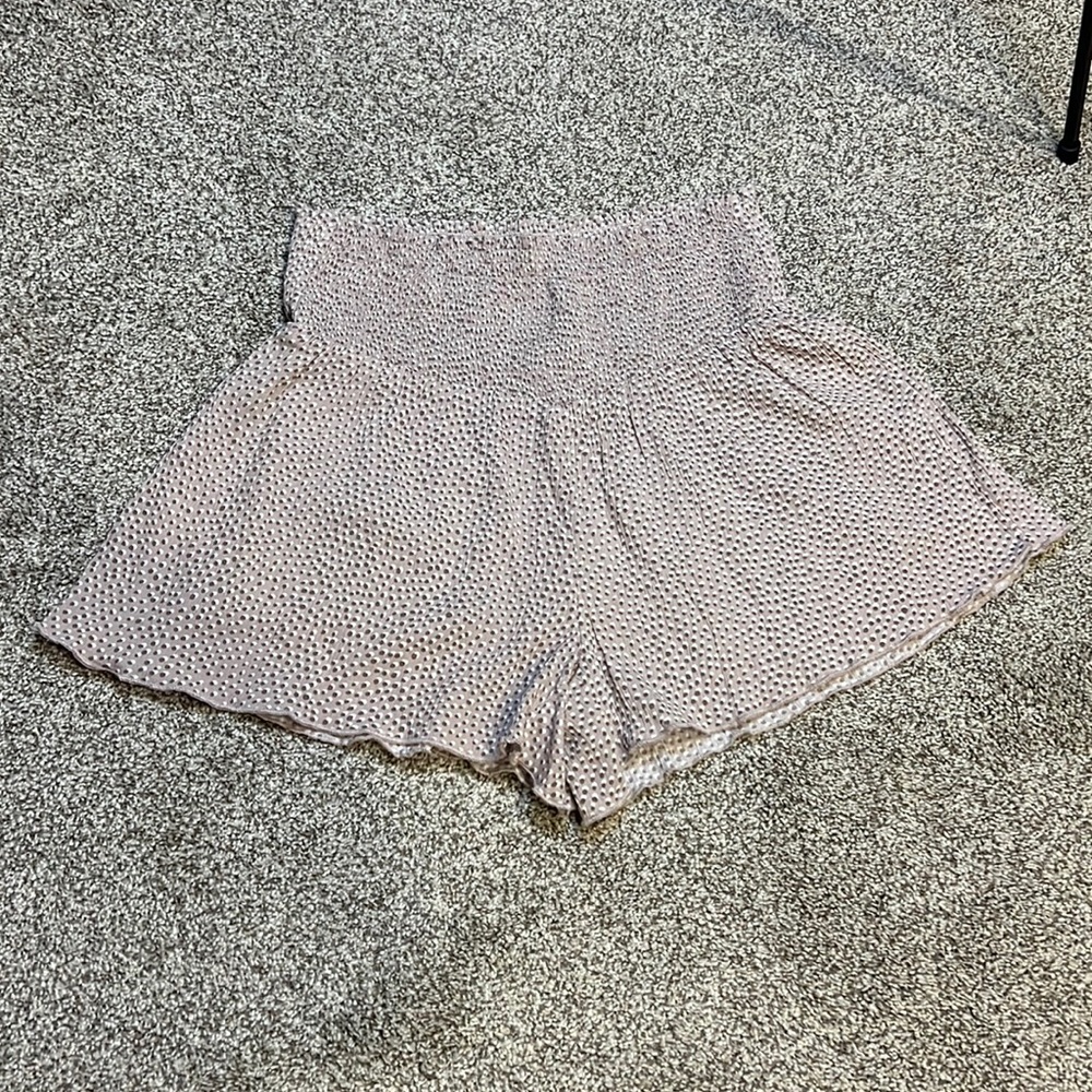 Aerie Skort. Size Small Color: Tan with brown & white dots.